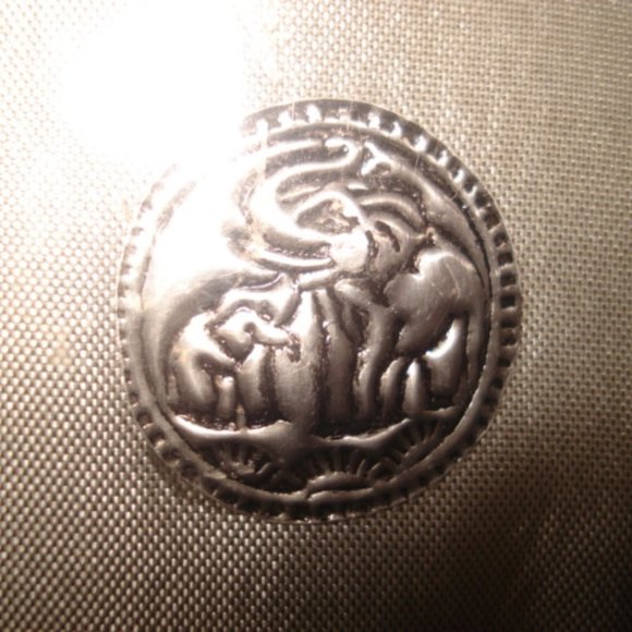 4 for 25 Grey Satin Coin purse w/elephant - Picture 2 of 2